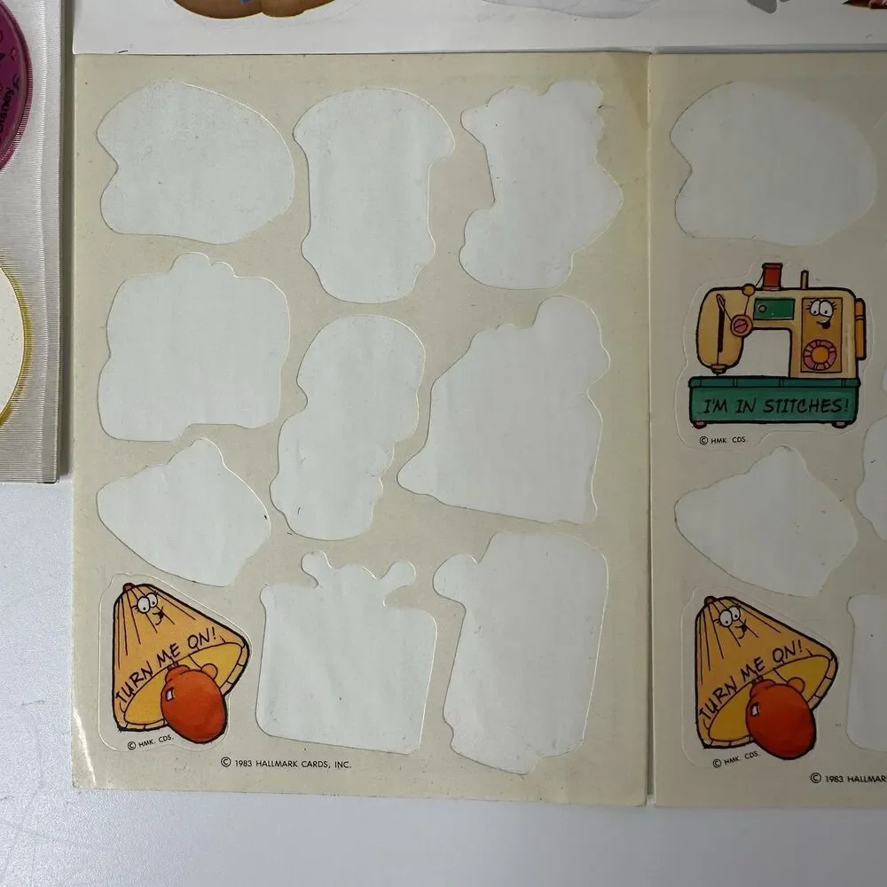 Lot 6 Incomplete Sticker Sheets Vintage & New Disney Hallmark Peanuts Lenticular